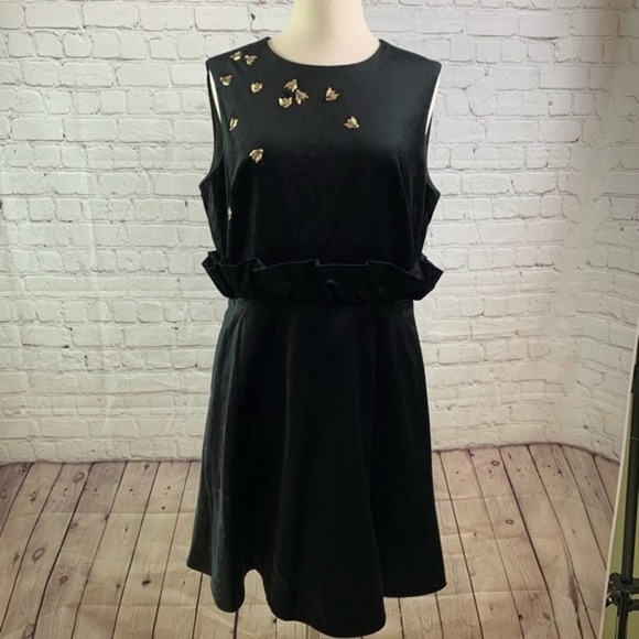 Ted Baker London Dresses & Skirts - Ted Baker Queen Bee Black Velvet Dress US Size 10